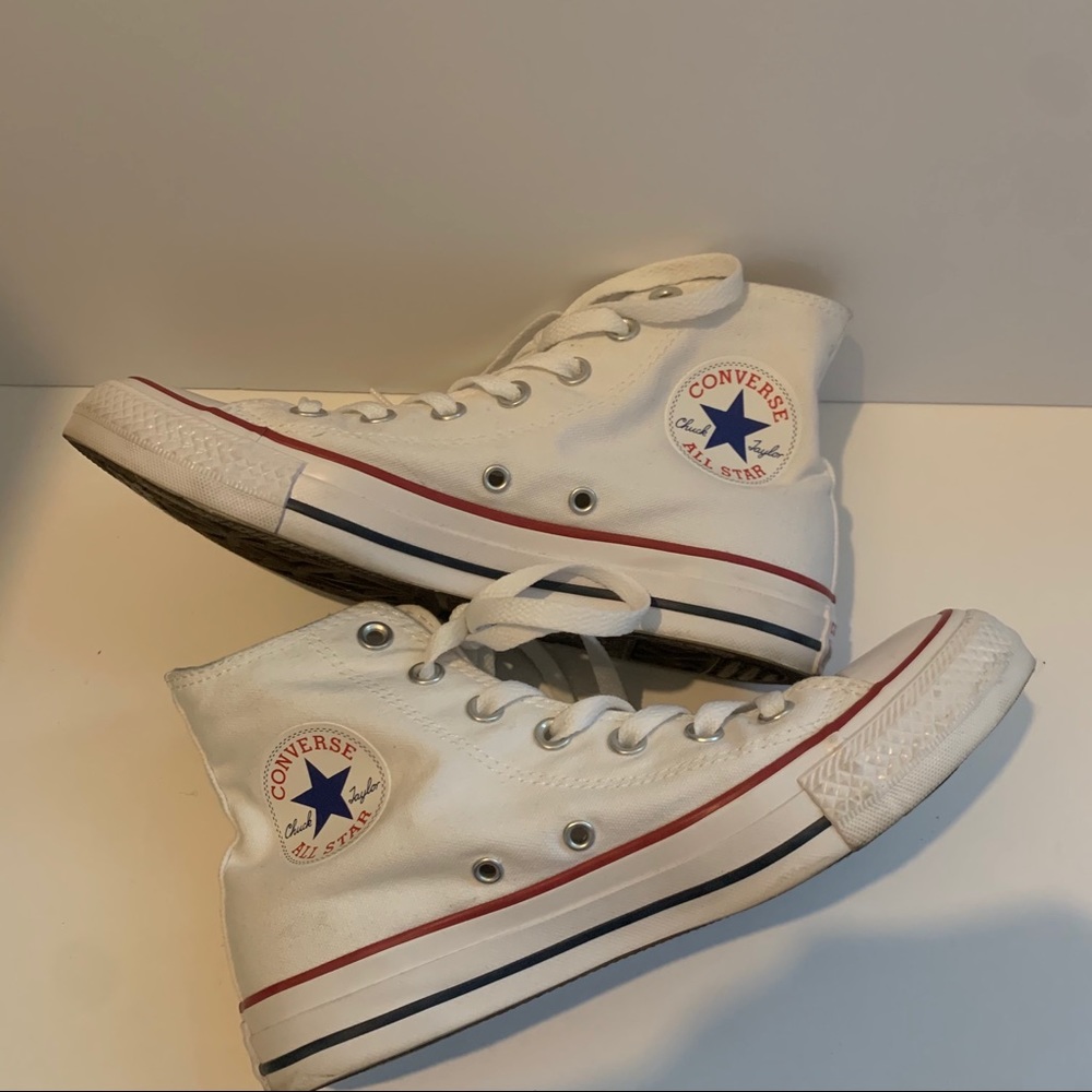 Basically new White High Top Converse Chuck Taylor